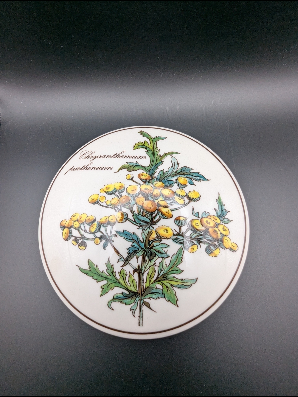 Villeroy & Boch Botanica Chrysanthemum Yellow and Green Porcelain Trinket Box